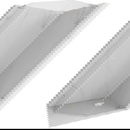 Mexen Lunar L kabina sprchová pětiúhelníková výklopná pravá 100x80 cm, transparentní, broušený nikl