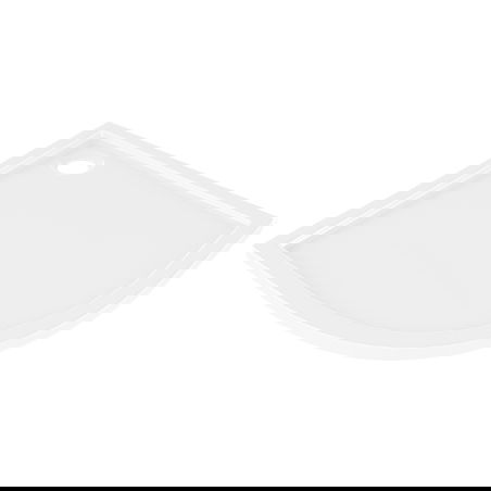 Mexen Flow půlkruhový sprchový kout slim 90 x 90 cm, bílý lesk - 46Q109090