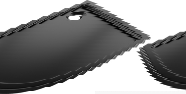 Mexen Flow půlkruhový sprchový kout slim 90 x 90 cm, černý mat - 46Q709090