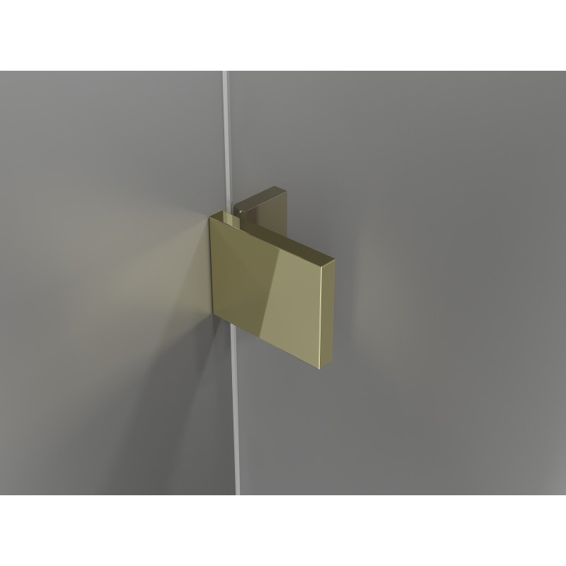 Mexen Lunar sprchový kout pětiúhelníkový výklopný levý 100 x 100 cm, průhledný, zlatý - 831-100L-100P-50-00-L