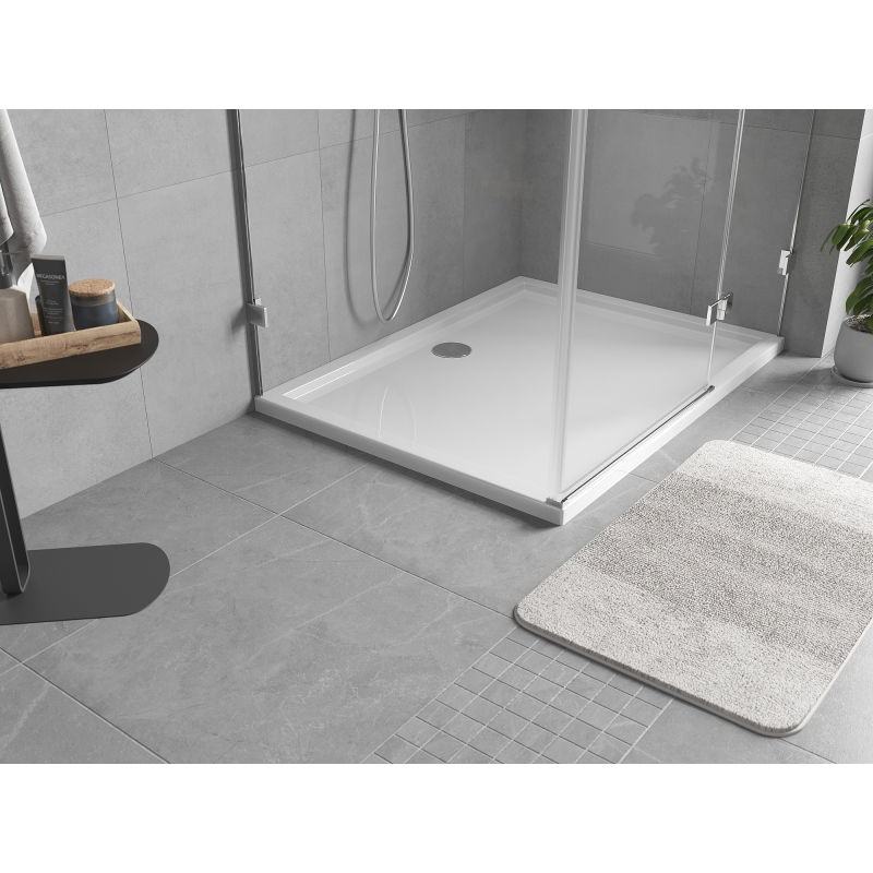 Mexen Flow obdélníkový sprchový kout slim 100 x 90 cm, bílý lesk - 46R109010