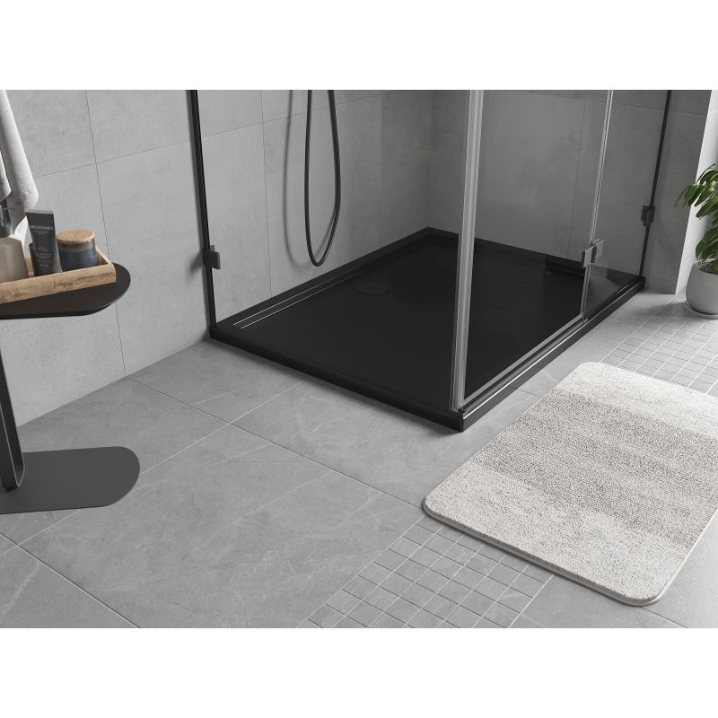 Mexen Flow Obdélníková sprchová vanička Slim 120 x 70 cm, černý mat - 46R707012