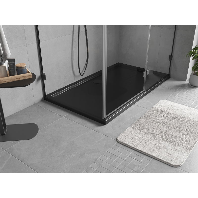 Mexen Flow sprchová vanička obdélníková slim 150 x 90 cm, černý mat - 46R709015