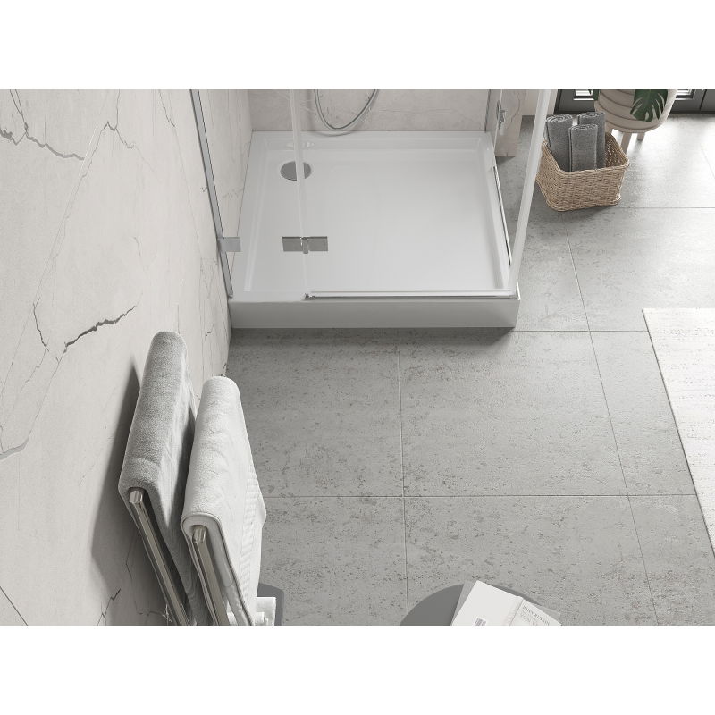 Mexen Flow+ sprchová vanička čtvercová 80 x 80 cm, bílý lesk - 46S108080H