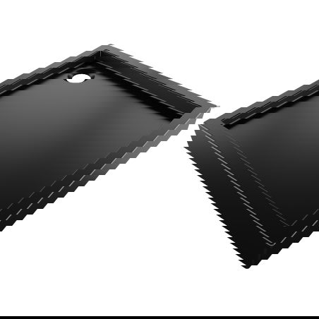 Mexen Flow+ čtvercový sprchový kout 100 x 100 cm, černý mat - 46S701010H