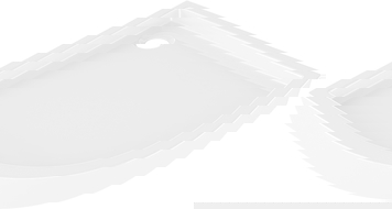 Mexen Flow+ sprchová vanička půlkruhová 90 x 90 cm, bílý lesk - 46Q109090H