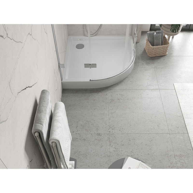 Mexen Flow+ sprchová vanička půlkruhová 90 x 90 cm, bílý lesk - 46Q109090H