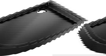 Mexen Flow+ půlkruhový sprchový kout 90 x 90 cm, černý mat - 46Q709090H