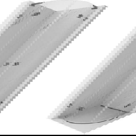 Mexen Lunar L půlkruhový sprchový kout otočný 100 x 100 cm, transparentní, gun metal - 833L-100L-100P-95-00