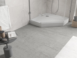 Mexen Flow+ pětiúhelníková sprchová vanička 80 x 80 cm, bílý lesk - 46P108080H