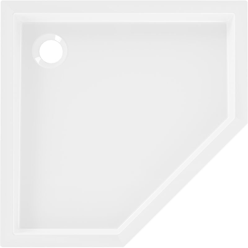 Mexen Flow+ pětiúhelníková sprchová vanička 80 x 80 cm, bílý lesk - 46P108080H