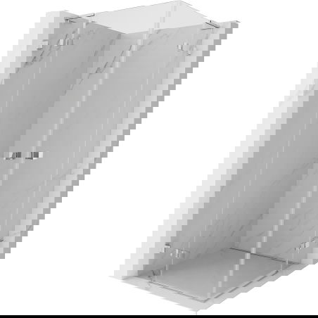 Mexen Lunar L Duo sprchový kout otočný 95 x 95 cm, transparentní, chrom - 834L-095L-095P-01-00