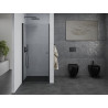 Mexen Pretoria sprchové dveře otočné 80 cm, transparentní, černé - 852-080-000-70-00