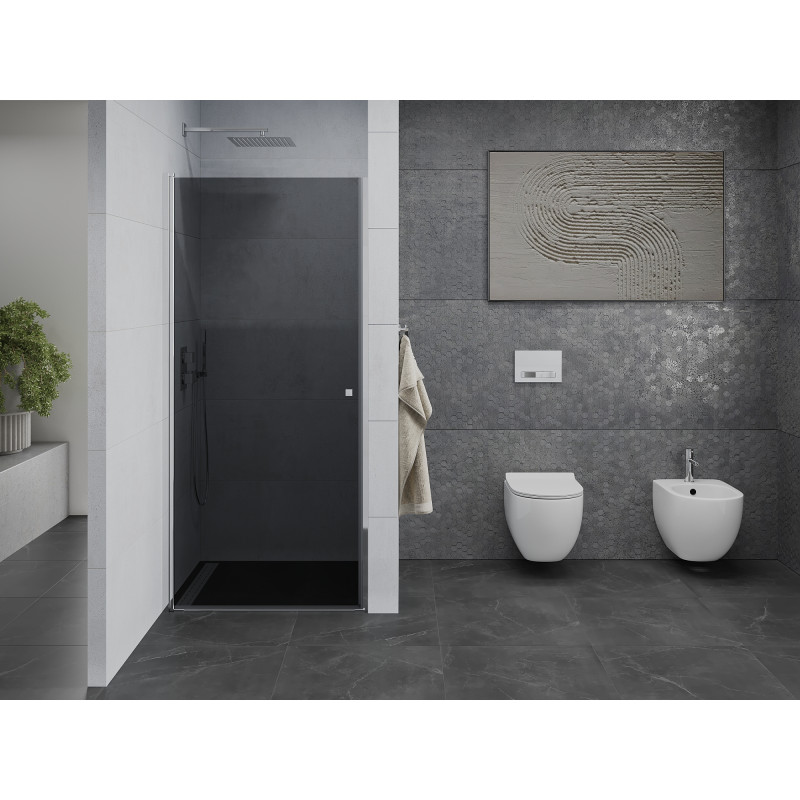 Mexen Pretoria sprchové dveře otočné 90 cm, grafitové, chrom - 852-090-000-01-40