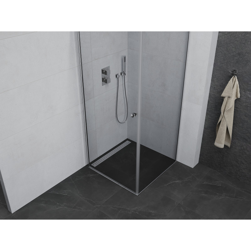 Mexen Pretoria otevírací sprchový kout 90 x 90 cm, transparentní, chrom - 852-090-090-01-00