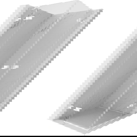 Mexen Lunar Duo sprchový kout s otevíracími dveřmi 115 x 115 cm, transparentní, bílá - 834-115L-115P-20-00