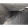 Mexen Lunar pětiúhelníkový sprchový kout s otvíratelnými dveřmi vlevo 90 x 90 cm, průhledný, kartáčovaný nikl