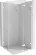 Mexen Lunar osvěžující sprchový kout pětiúhelníkový pravý 90 x 90 cm, průhledný, bílý - 831-090P-090L-20-00-P