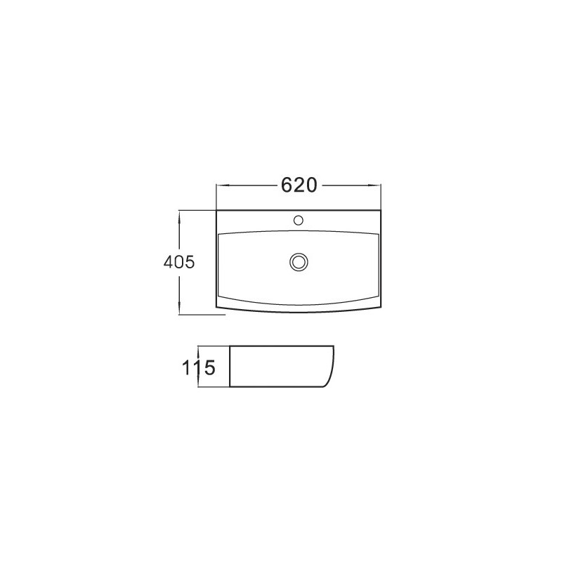 Mexen Sally umyvadlo na desku 62 x 40 cm, bílá - 21076200