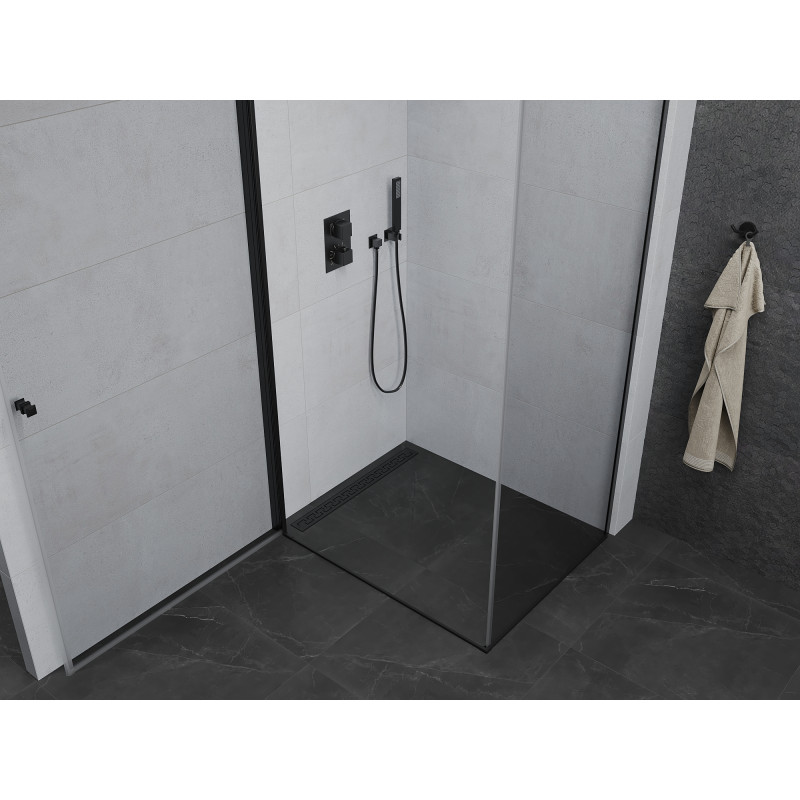 Mexen Pretoria sprchový kout 70 x 120 cm, průhledný, černý - 852-070-120-70-00