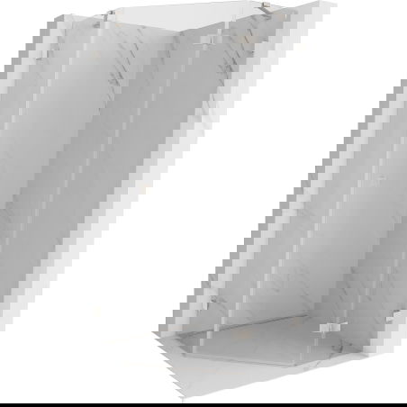 Mexen Lunar pravoúhlá sprchová kabina pravostranná 90 x 90 cm, transparentní, kartáčovaný nikl - 831-090P-090L-97-00-P