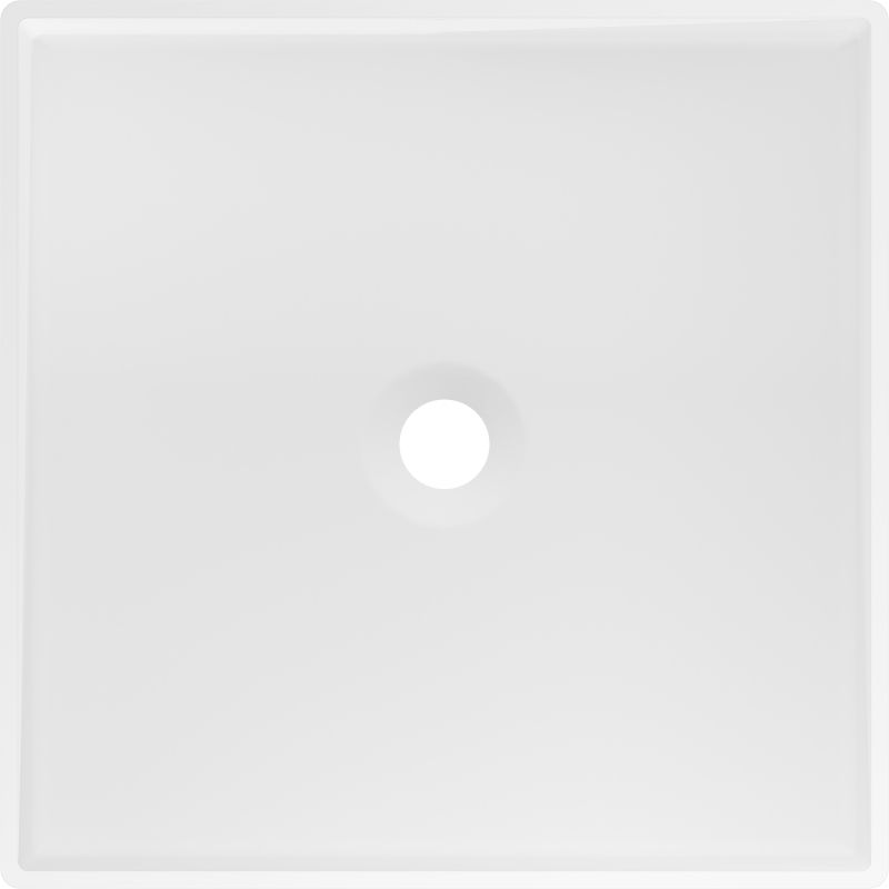 Mexen Xola-2 samostatně stojící umyvadlo z konglomerátu 45 x 45 cm, bílá mat - 26594500