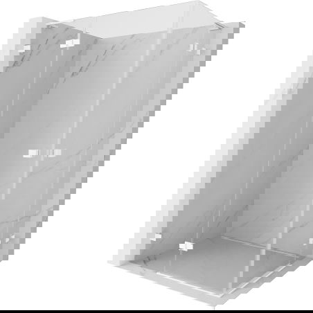 Mexen Lunar L Duo sprchový kout otevírací levý 115 x 75 cm, transparentní, bílá - 834L-115L-075P-20-00