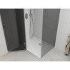Mexen Roma sprchový kout otevírací 80 x 90 cm, grafit, chrom + vanička Flat, bílý - 854-080-090-01-40-4010