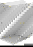 Mexen Lunar L Duo sprchový kout s otvíracími dveřmi vlevo 100 x 80 cm, transparentní, zlatá - 834L-100L-080P-50-00