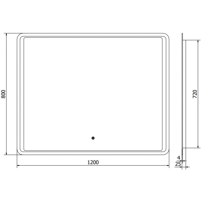 Mexen Zusa osvětlené koupelnové zrcadlo 120 x 80 cm, LED 6000K, protizamlžovací - 9808-120-080-611-00