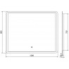 Mexen Zusa osvětlené koupelnové zrcadlo 120 x 80 cm, LED 6000K, proti zamlžení - 9808-120-080-611-00