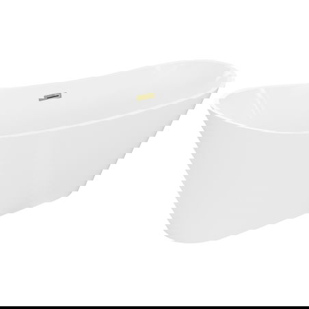 Mexen Dora samostatně stojící vana 150 x 75 cm, bílá, přepad zlatý - 52071507500-50