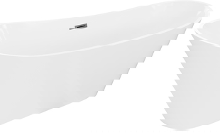 Mexen Dora volně stojící vana 150 x 75 cm, bílá, přepad gun šedá kartáčovaná - 52071507500-66