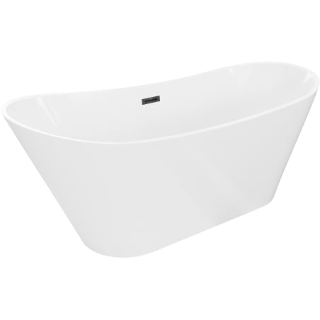Mexen Dora volně stojící vana 150 x 75 cm, bílá, černý přepad - 52071507500-70