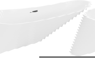 Mexen Dora volně stojící vana 150 x 75 cm, bílá, přepadová gun metal - 52071507500-95