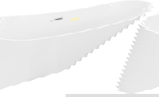 Mexen Dora volně stojící vana 160 x 75 cm, bílá, přepad zlatý kartáčovaný - 52071607500-55