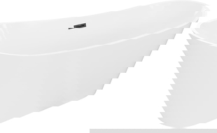 Mexen Dora volně stojící vana 160 x 75 cm, bílá, černý přepad - 52071607500-70