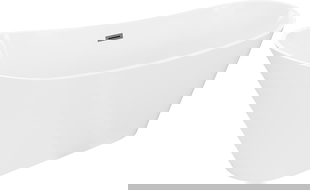 Mexen Dora volně stojící vana 160 x 75 cm, bílá, přepad gun metal - 52071607500-95