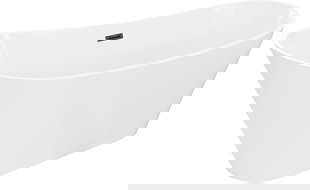 Mexen Dora volně stojící vana 170 x 75 cm, bílá, černý přepad - 52071707500-70