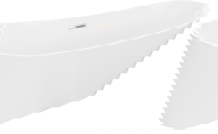 Mexen Dora volně stojící vana 170 x 75 cm, bílá, přepad kartáčovaný nikl - 52071707500-97
