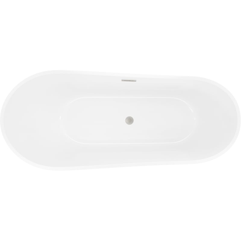 Mexen Dora volně stojící vana 170 x 75 cm, bílá/černá, přepad kartáčovaný nikl - 52071707575-97