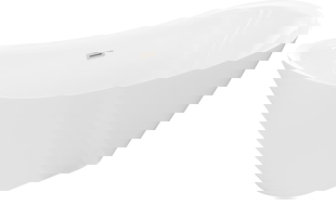 Mexen Lotos volně stojící vana 140 x 75 cm, bílá, přepad kartáčovaný nikl - 52051407700-97