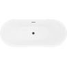 Mexen Lotos volně stojící vana 140 x 75 cm, bílá, přepad černý - 52051407700-70