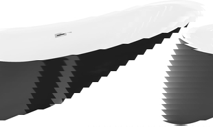 Mexen Lotos volně stojící vana 140 x 75 cm, bílá/černá, přepad chrom - 52051407775-01