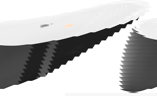 Mexen Lotos volně stojící vana 140 x 75 cm, bílá/černá, přepad měď kartáčovaná - 52051407775-65