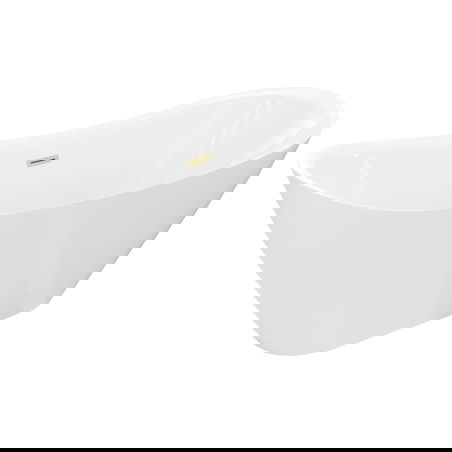 Mexen Lotos volně stojící vana 150 x 75 cm, bílá, přepad zlatý kartáčovaný - 52051507700-55