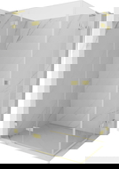 Mexen Lunar L Duo sprchový kout s otočnými dveřmi, levý 110 x 85 cm, transparentní, kartáčované zlaté - 834L-110L-085P-55-00