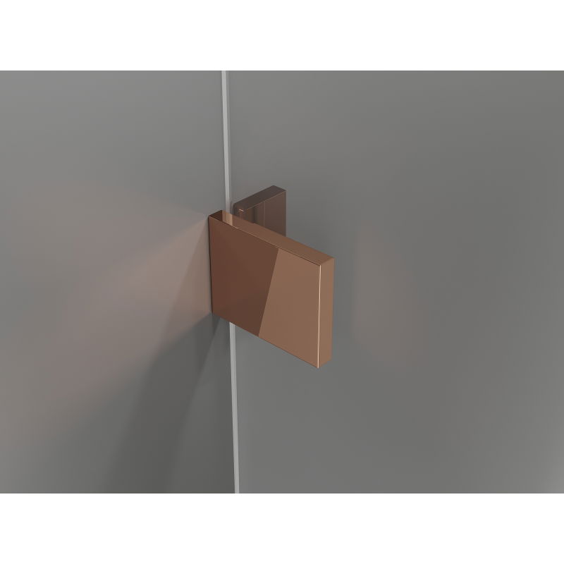 Mexen Lunar L Duo levá sprchová zástěna 80 x 75 cm, čirá, růžové zlato - 834L-080L-075P-60-00