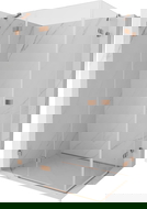 Mexen Lunar Duo sprchová kabina výklopná levá 95 x 80 cm, transparentní, kartáčovaná měď - 834-095L-080P-65-00