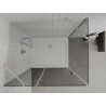 Mexen Roma sprchový kout otevírací 120 x 100 cm, grafit, chrom + vanička Flat, bílá - 854-120-100-01-40-4010